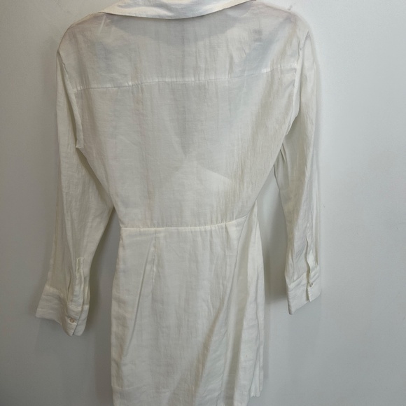 Zara Long Sleeve White Mini Dress - Picture 2 of 3